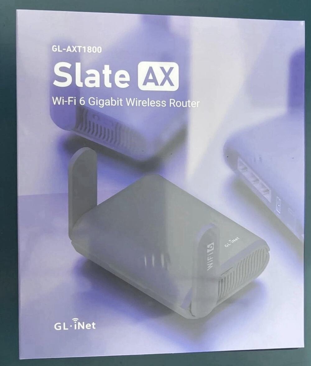 GL.iNet Slate AX GL-AXT1800 Wi‑Fi 6 Gigabit Router 1800Mbps 2-Port Gray